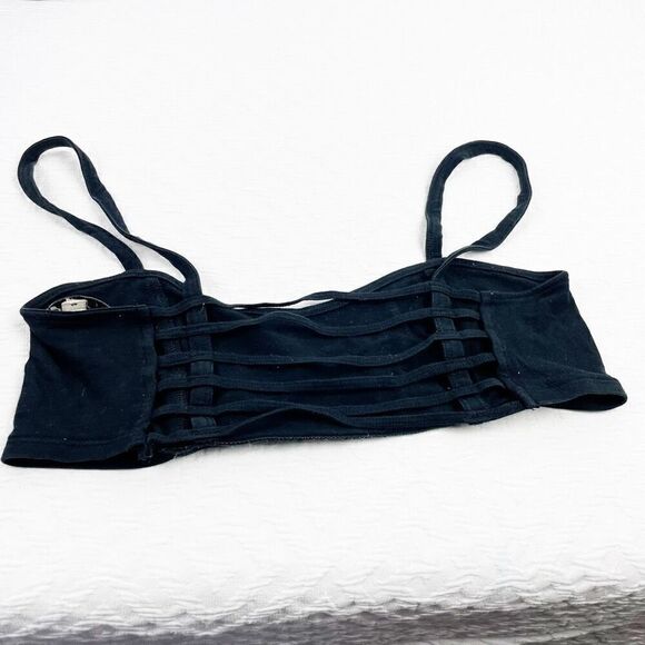 BUY 1 GET 1 FREE Express small cotton bralette cami brami bra black - Picture 5 of 5